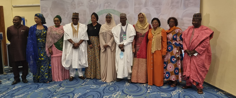 Family photo with Minister of Humanitarian Affairs, Disaster Management and Social Development of Nigeria, Hon. Sadiya Umar Farouq