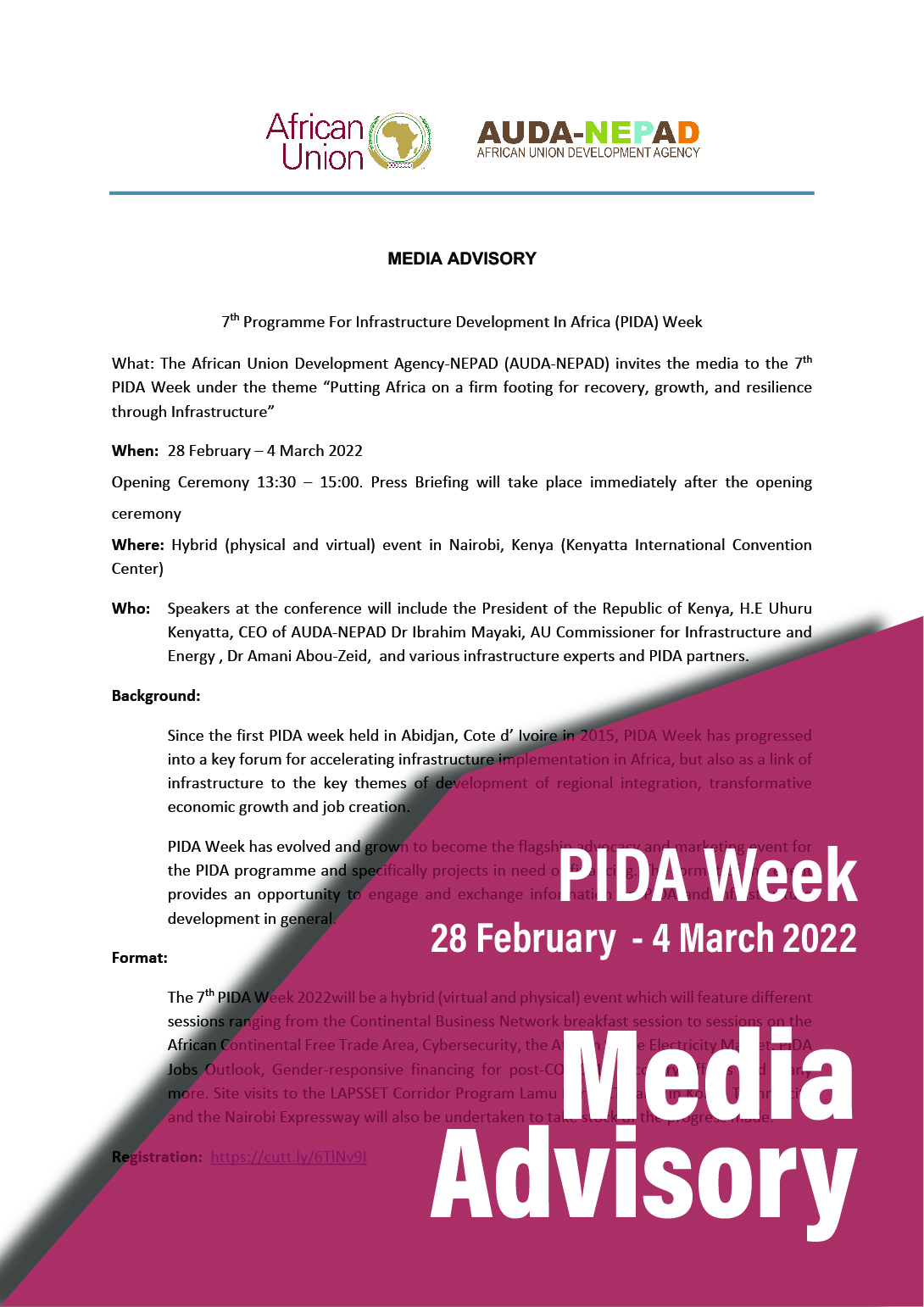 Media Advisory: 7th PIDA Week