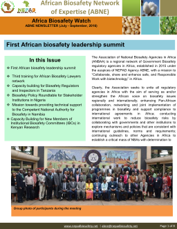 Africa Biosafety Watch – July to September 2016 Newsletter
