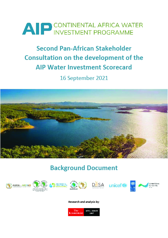 Background Document: Second Pan-African Stakeholder Consultation on the development of the AIP Water Investment Scorecard