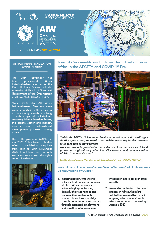 AIW Africa Industrialisation Week Brochure