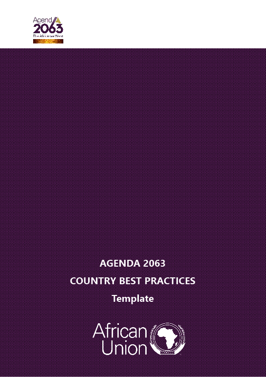 Agenda 2063 Best Practice Template