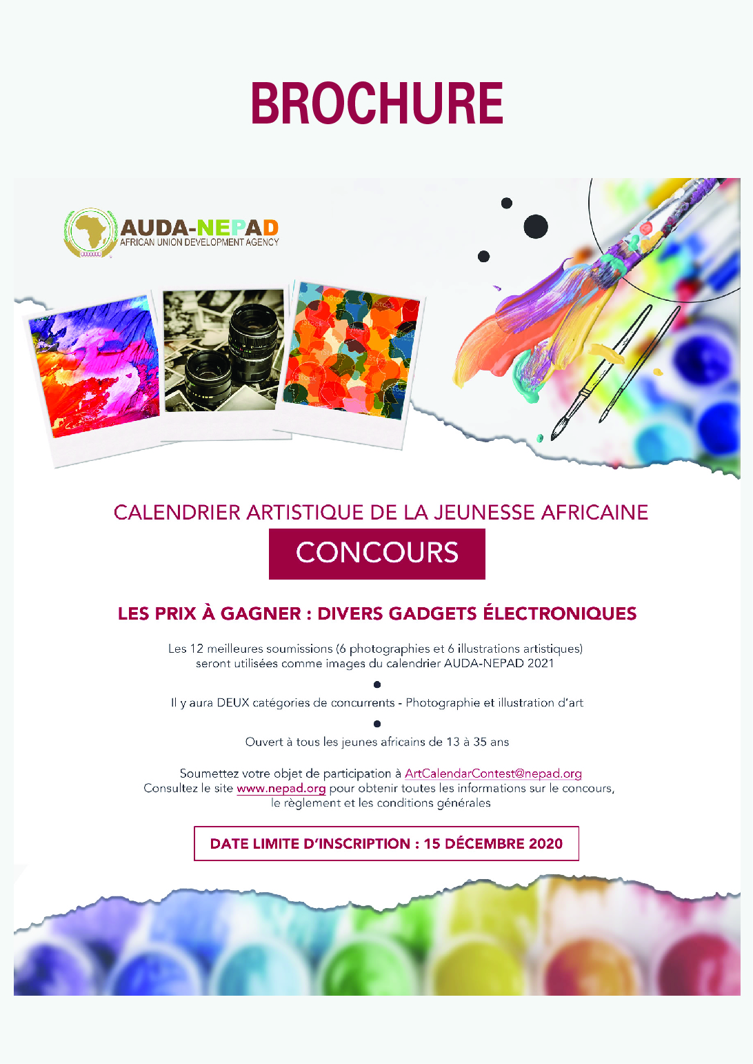 Brochure: AUDA-NEPAD African Youth Art Calendar Contest: French