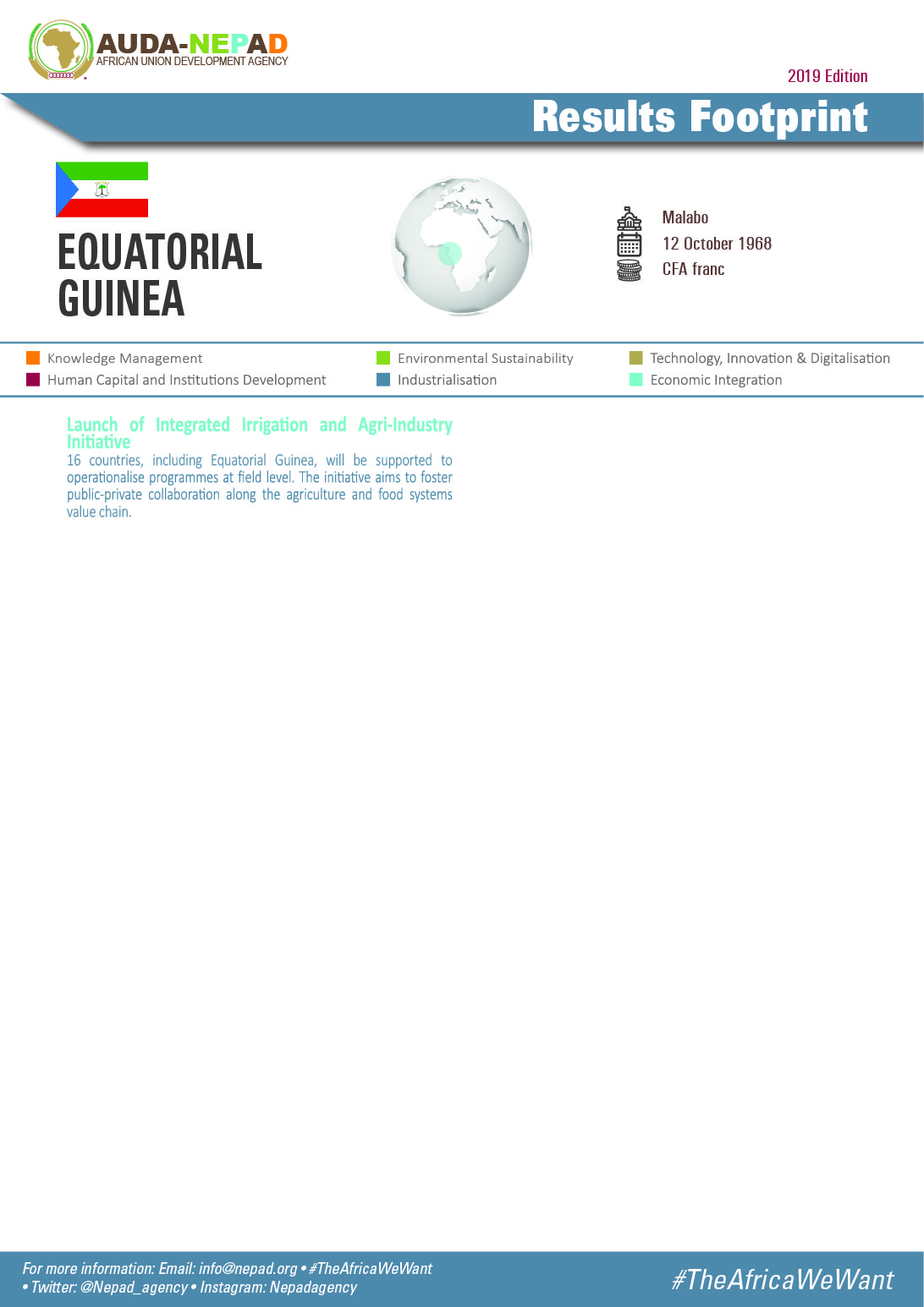 2019 AUDA-NEPAD Footprint: Country Profiles: Equatorial Guinea