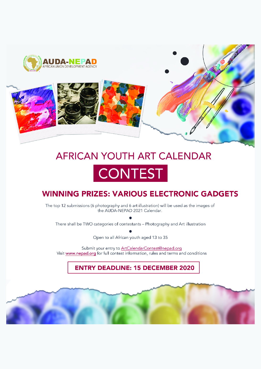 AUDA-NEPAD Concurso Calendário de Arte Juvenil Africana (Portuguese)