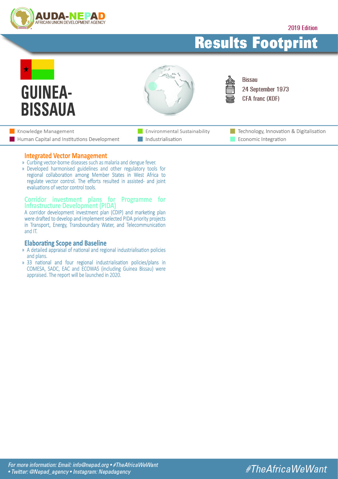 2019 AUDA-NEPAD Footprint: Country Profiles: Guinea-Bissau