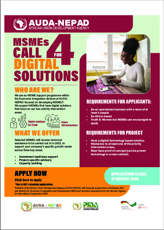 AUDA-NEPAD Call for MSME-led Digital Solutions 