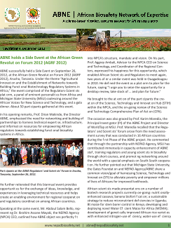 Africa Biosafety Watch – October to December 2012 Newsletter
