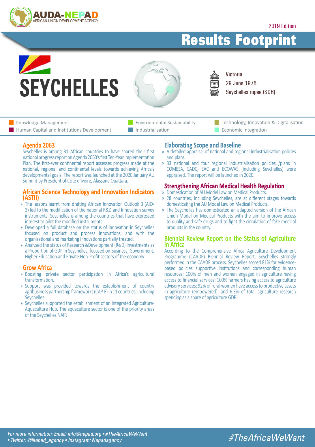 2019 AUDA-NEPAD Footprint: Country Profiles: Seychelles
