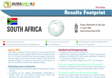 2019 AUDA-NEPAD Footprint: Country Profiles: South Africa