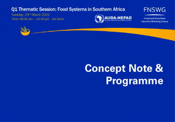 Q1 Thematic Session: Food Systems in Southern Africa: Concept Note & Programme