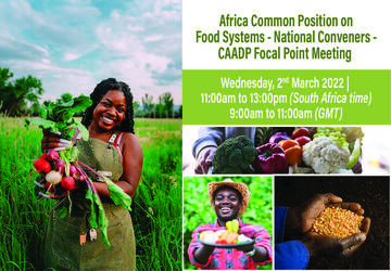 Africa Common Position on Food Systems - National Conveners - CAADP Focal Point Meeting